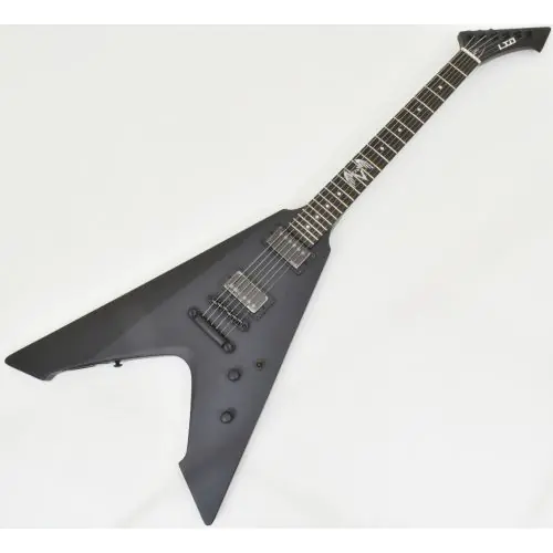 ESP LTD James Hetfield Vulture Electric Guitar in Black Satin B-Stock sku number LVULTUREBLKS.B