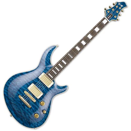 ESP E-II Mystique NT Quilted Maple Top Electric Guitar Marine Blue sku number EIIMYSTQMNTMARBL