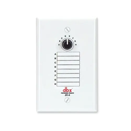 dbx ZC9 Wall Mounted Zone Controller sku number DBXZC9V