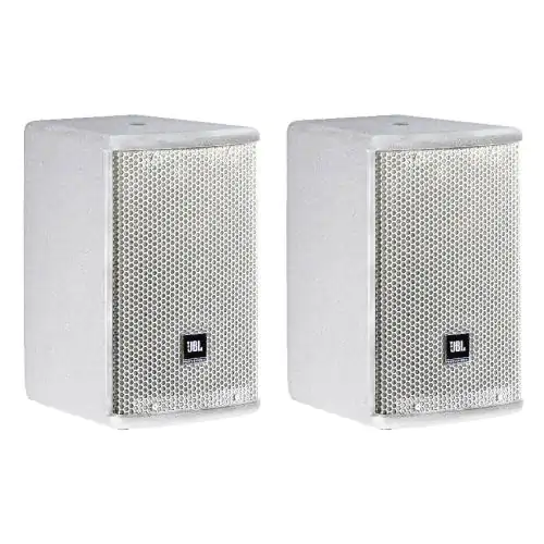 JBL AC15 Ultra Compact 2-Way Loudspeaker with 1 x 5.25 LF White PAIR sku number AC15-WH-PAIR