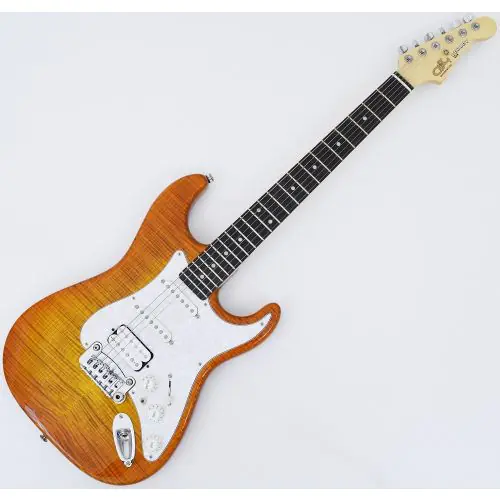 G&L USA Legacy HSS Custom Guitars in Honey Burst with Case. Brand New! sku number USA LGCYHB-HNB-E