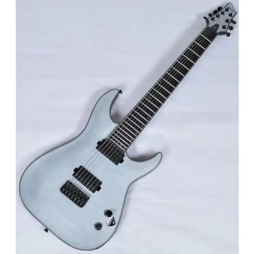 Schecter KM-7 Keith Merrow Electric Guitar in Trans White Satin Finish sku number SCHECTER235