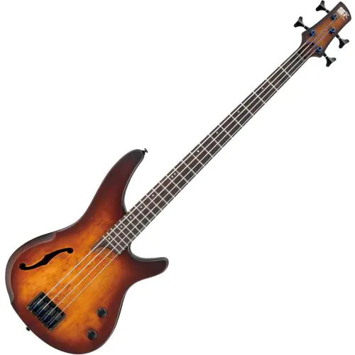 Ibanez SR Bass Workshop SRH500 Semi-Hollow Electric Bass Dragon Eye Burst Flat sku number SRH500DEF