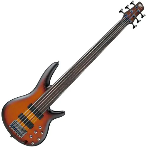 Ibanez SRF706 Fretless Electric Bass Brown Burst Flat sku number SRF706BBF