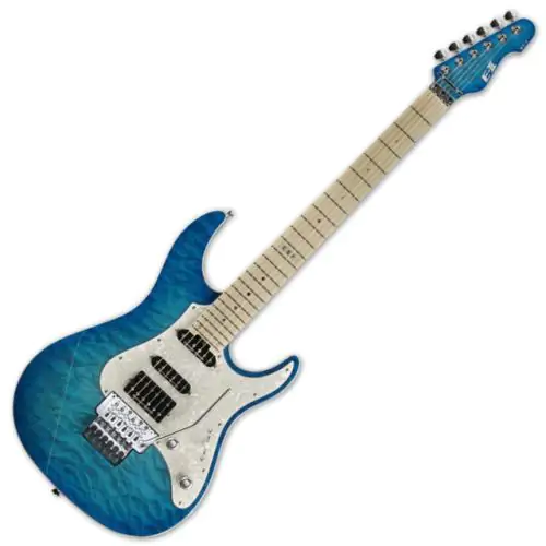 ESP E-II ST-1 QM Maple AQM Aqua Marine Electric Guitar Floyd Rose sku number EIIST1QMAQM