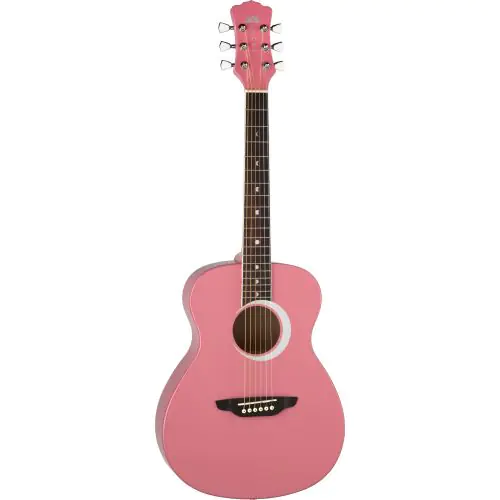 Luna Aurora Borealis 3/4 Acoustic Guitar Pink AR BOR PNK sku number AR BOR PNK