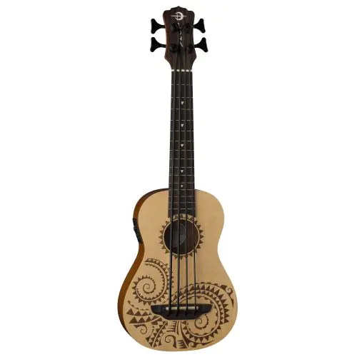 Luna Bari-Bass w/Preamp & Gig Tattoo Spruce UKE BBASS TAT sku number UKE BBASS TAT