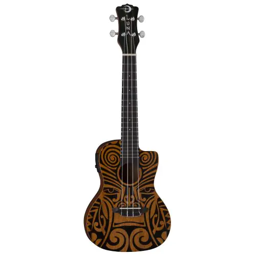 Luna Uke Tribal Mah Concert CAW w/Preamp UKE TRIBAL C EL sku number UKE TRIBAL C EL