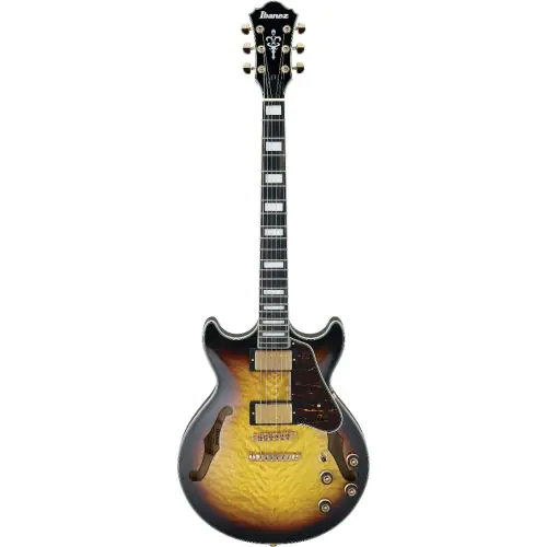 Ibanez AM Artcore Expressionist AM93QM Antique Yellow Sunburst AYS Hollow Body Electric Guitar sku number AM93QMAYS