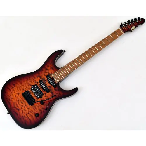 ESP USA M-III 2PT Electric Guitar in Tiger Eye Sunburst sku number EUSMIIITESB