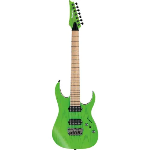 Ibanez RGR5227MFX TFG RG Prestige 7 String Transparent Fluorescent Green Electric Guitar w/Case sku number RGR5227MFXTFG