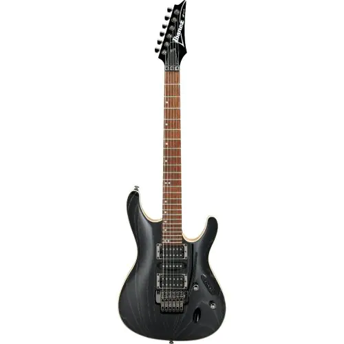 Ibanez S570AH SWK S Standard 6 String Silver Wave Black Electric Guitar sku number S570AHSWK