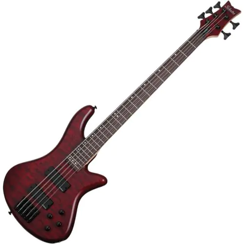 Schecter Stiletto Custom-5 Electric Bass Vampyre Red Satin sku number SCHECTER2538