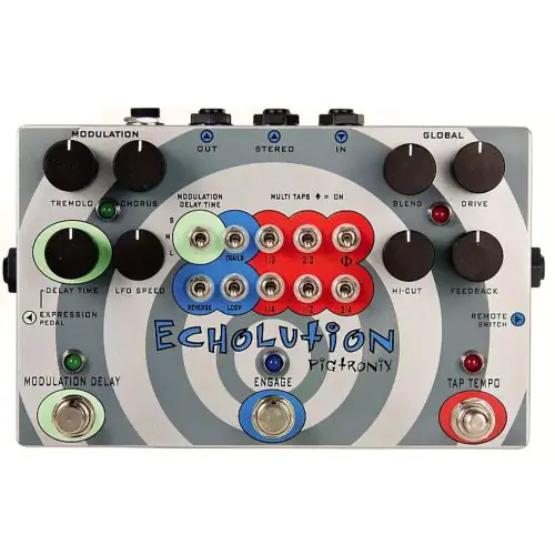 Pigtronix PHI Echolution Tap Tempo Analog Delay with Modulation Guitar Pedal sku number PHI