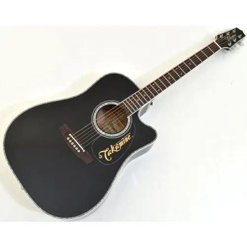 Takamine EF341DX Dreadnought Acoustic Electric Guitar Black sku number TAKEF341DX