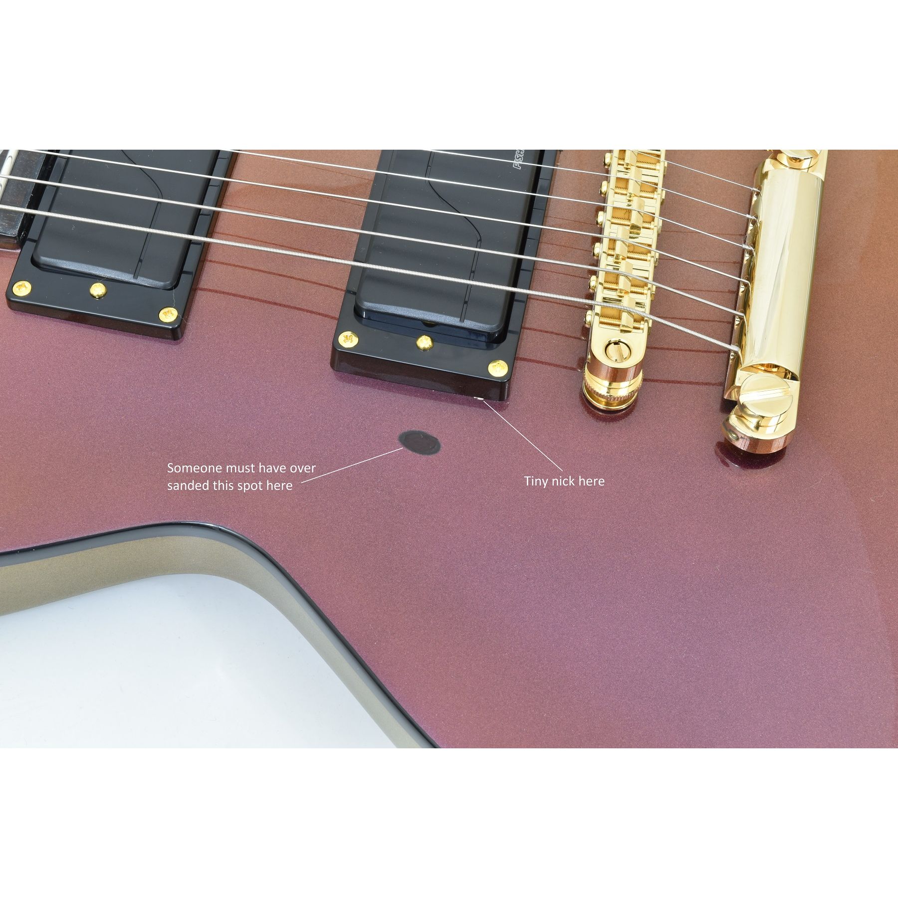 激安通販人気 ESP String LTD Deluxe EC-1000 Electric Guitar， Gold Andromeda，  Right， (LE