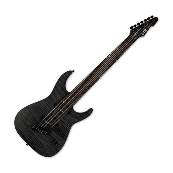 ESP LTD M-1007 Multi-Scale 7 String Electric Guitar See Thru Black Satin sku number LM1007MSFMSTBLKS