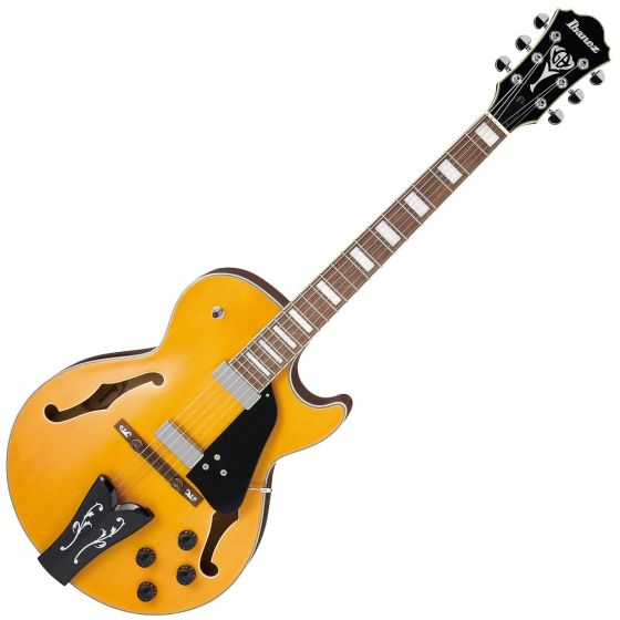 Ibanez George Benson GB10EM Signature Hollow Body Electric Guitar Antique Amber sku number GB10EMAA