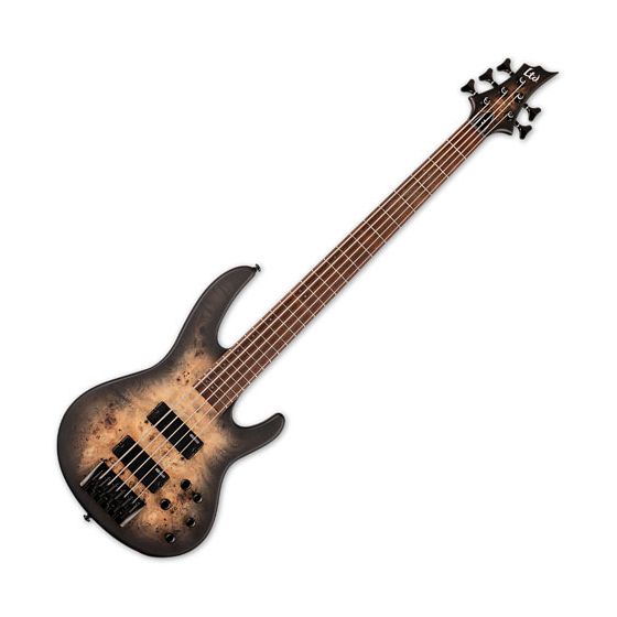 ESP LTD D-5 5 String Electric Bass Black Natural Burst Satin sku number LD5BPBLKNBS