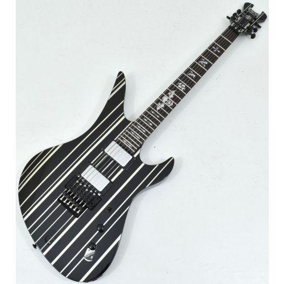 Schecter Signature Synyster Custom Electric Guitar Gloss Black Silver Pin Stripes B-Stock 1960 sku number SCHECTER1740.B 1960