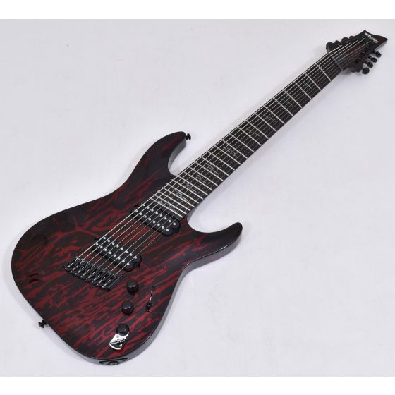 Schecter C-8 Multiscale Silver Mountain Electric Guitar Blood Moon B Stock 1589 sku number SCHECTER1478.B 1589