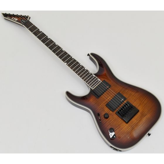ESP LTD MH-1000ET Left-Handed Guitar in Dark Brown Sunburst B-Stock 0492 sku number LMH1000ETFMDBSBLH.B 0492