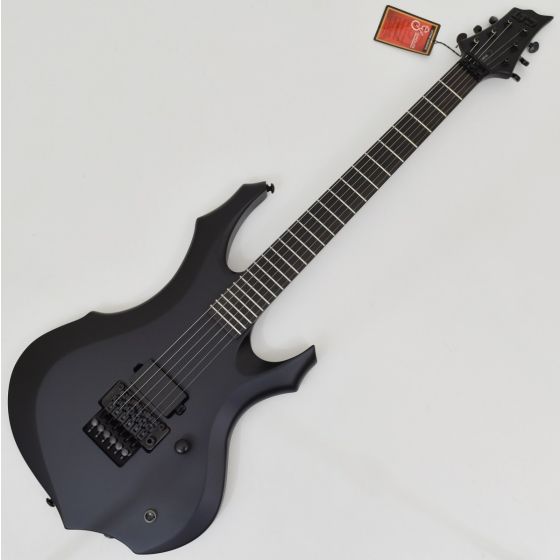 ESP LTD F Black Metal Electric Guitar Black Satin B-Stock 0376 sku number LFBKMBLKS.B 0376