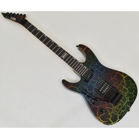ESP LTD Mirage Deluxe 87 Left-Handed Guitar Rainbow Crackle B-Stock 0650 sku number LMIRAGEDX87RBCRKLH.B 0650