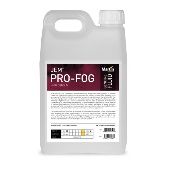 Martin High Density JEM Pro Fog Fluid 4x 2.5L sku number 97120931