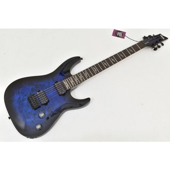 Schecter Omen Elite-6 Guitar See-Thru Blue Burst B-Stock 5276 sku number SCHECTER2452.B 5276-1