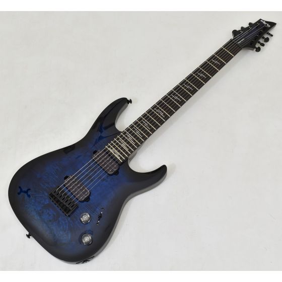 Schecter Omen Elite-7 Guitar See-Thru Blue Burst B-Stock 0348 sku number SCHECTER2458.B 0348