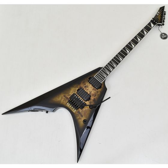 ESP E-II Arrow Burl Guitar Nebula Black Burst B-Stock 9035 sku number EIIARROWBMNBLKB.B9035