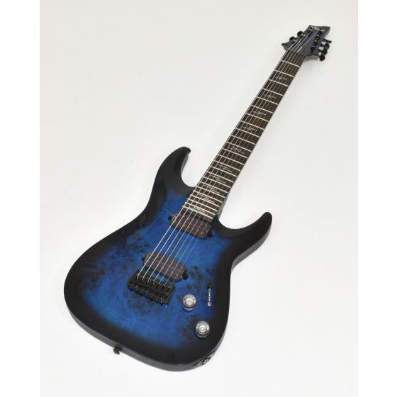 Schecter Omen Elite-7 Guitar See-Thru Blue Burst B-Stock 2493 sku number SCHECTER2458.B2493