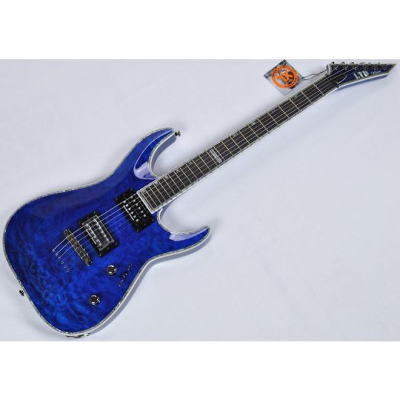 ESP LTD Deluxe MH-1000NT Electric Guitar in See Thru Blue B-Stock sku number LMH1000NTSTB.B