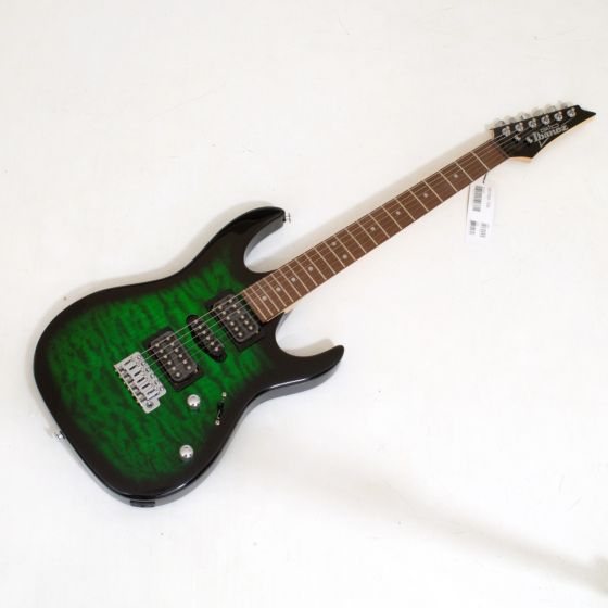 Ibanez GRX70QA Electric Guitar in Transparent Emerald Burst sku number GRX70QATEB-B6707