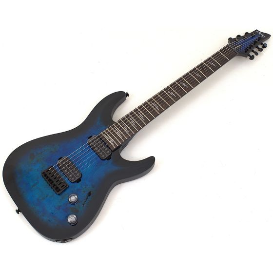 Schecter Omen Elite-7 Guitar Blue Burst B-Stock 0136 sku number SCHECTER2458-B0136