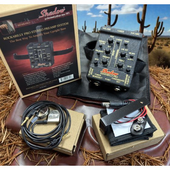 Shadow Rockabilly Pro Upright Bass Stereo PreAmp System sku number SH RB-PRO