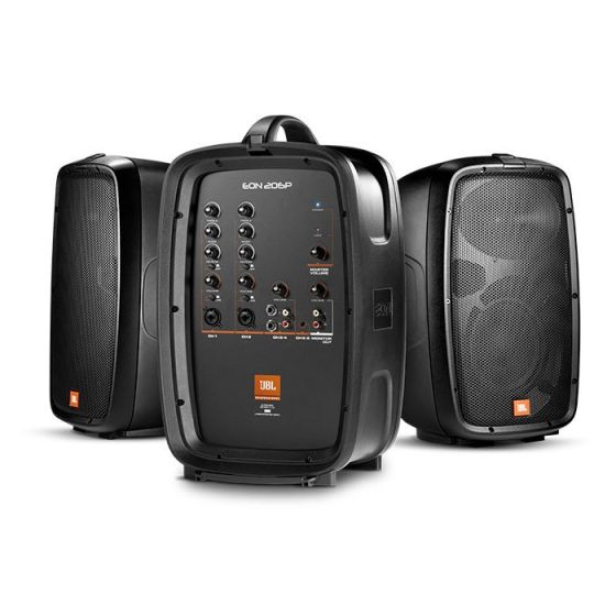 JBL EON206P Portable 6.5 Two-Way system with Detachable Powered Mixer sku number EON206P