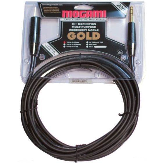 Mogami Gold TRS-XLRM Cable 20 ft. sku number GOLD TRS-XLRM-20