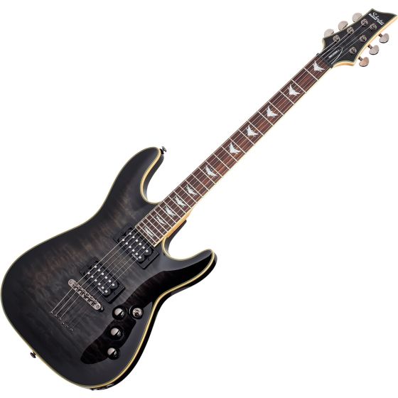 Schecter Omen Extreme-6 Electric Guitar in See-Thru Black Finish sku number SCHECTER2025