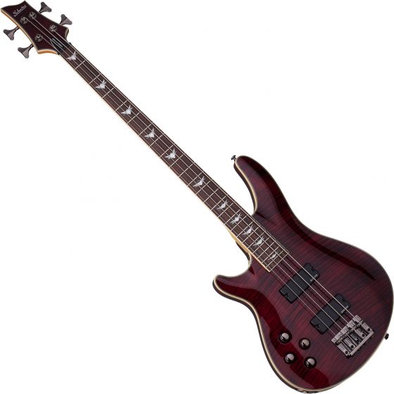 Schecter Omen Extreme-4 Left-Handed Electric Bass in Black Cherry Finish sku number SCHECTER2046