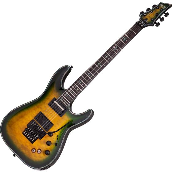 Schecter Hellraiser Passive C-1 FR S Electric Guitar in Dragon Burst Finish sku number SCHECTER1950