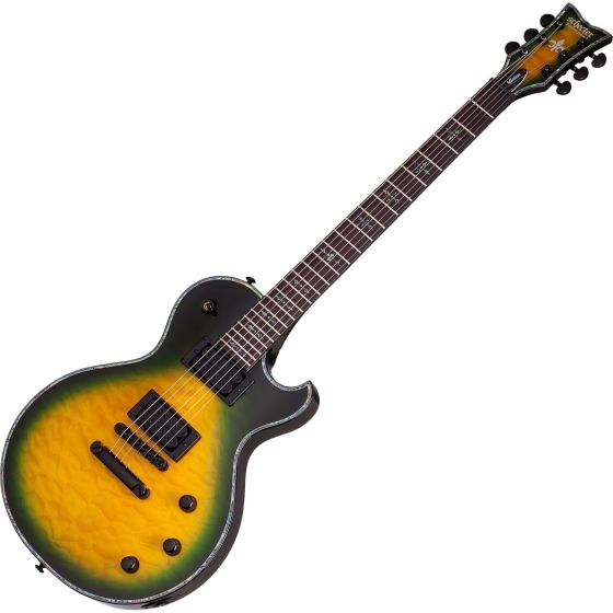 Schecter Hellraiser Solo-II Passive Electric Guitar in Dragon Burst Finish sku number SCHECTER1953