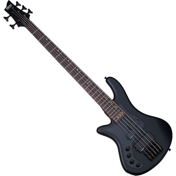 Schecter Stiletto Stealth-5 Left-Handed Electric Bass Satin Black sku number SCHECTER2527
