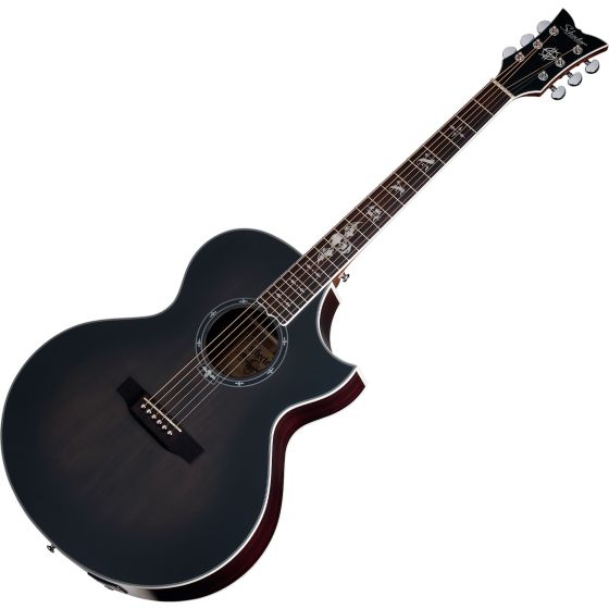 Schecter Signature Synyster Gates SYN GA SC Acoustic Electric Guitar in Trans Black Burst Satin Finish sku number SCHECTER3701