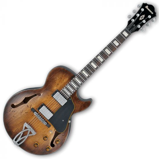 Ibanez Artcore Vintage AGV10ATCL Hollow Body Electric Guitar in Tobacco Burst Low Gloss Finish sku number AGV10ATCL