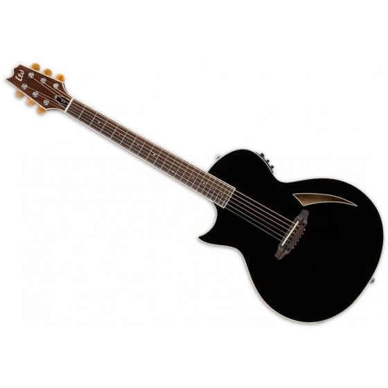 ESP LTD TL-6 LH Steel String Acoustic Left-Handed Electric Guitar in Black Finish sku number LTL6BLKLH