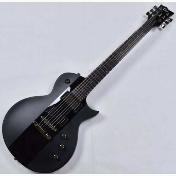 ESP LTD Deluxe EC-1000 Electric Guitar in Satin Black with Gloss Stripe sku number LXEC1000BLKSGS