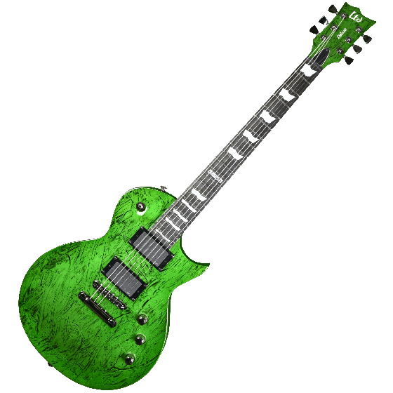 ESP LTD Deluxe EC-1000 Electric Guitar in Swirl Green Finish sku number LXEC1000SWG