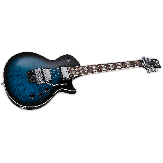 ESP LTD Alex Skolnick AS-1 FR Electric Guitar in Black Aqua Sunburst sku number LAS1FRFMBLKAQSB